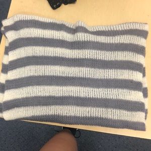 white & grey infinity scarf